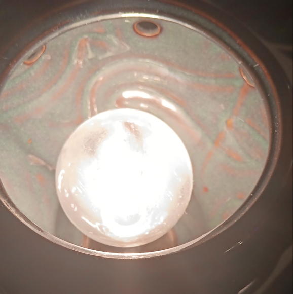 Scentsy Apollo Full Size Warmer Teal Blue Gray Retired With Light Blub - Picture 5 of 7